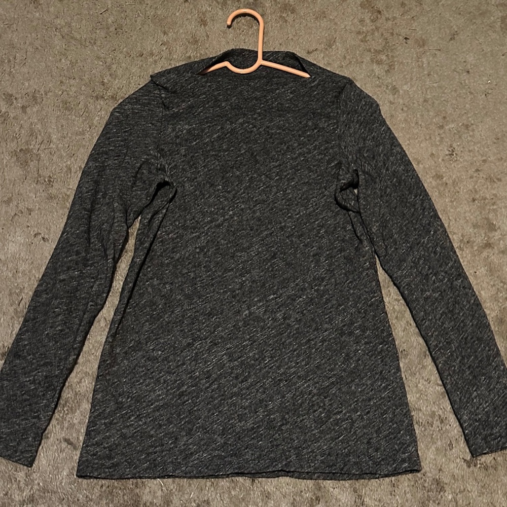 Eileen Fisher Charcoal Gray Cowl Neck Sweater